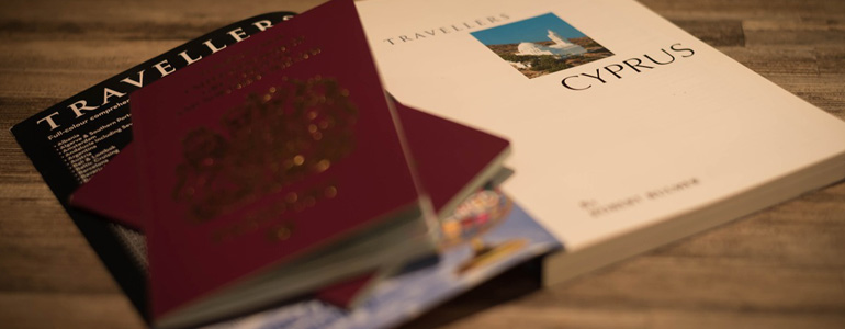 British passport and travel book